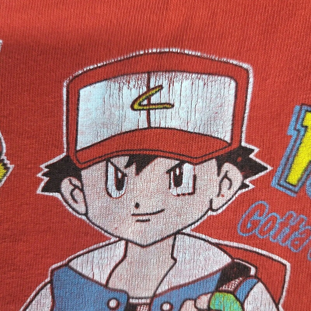 Vintage Pokemon Single Stitched Shirt Pikachu Ash Large Youth Nintendo BBS - Picture 7 of 10